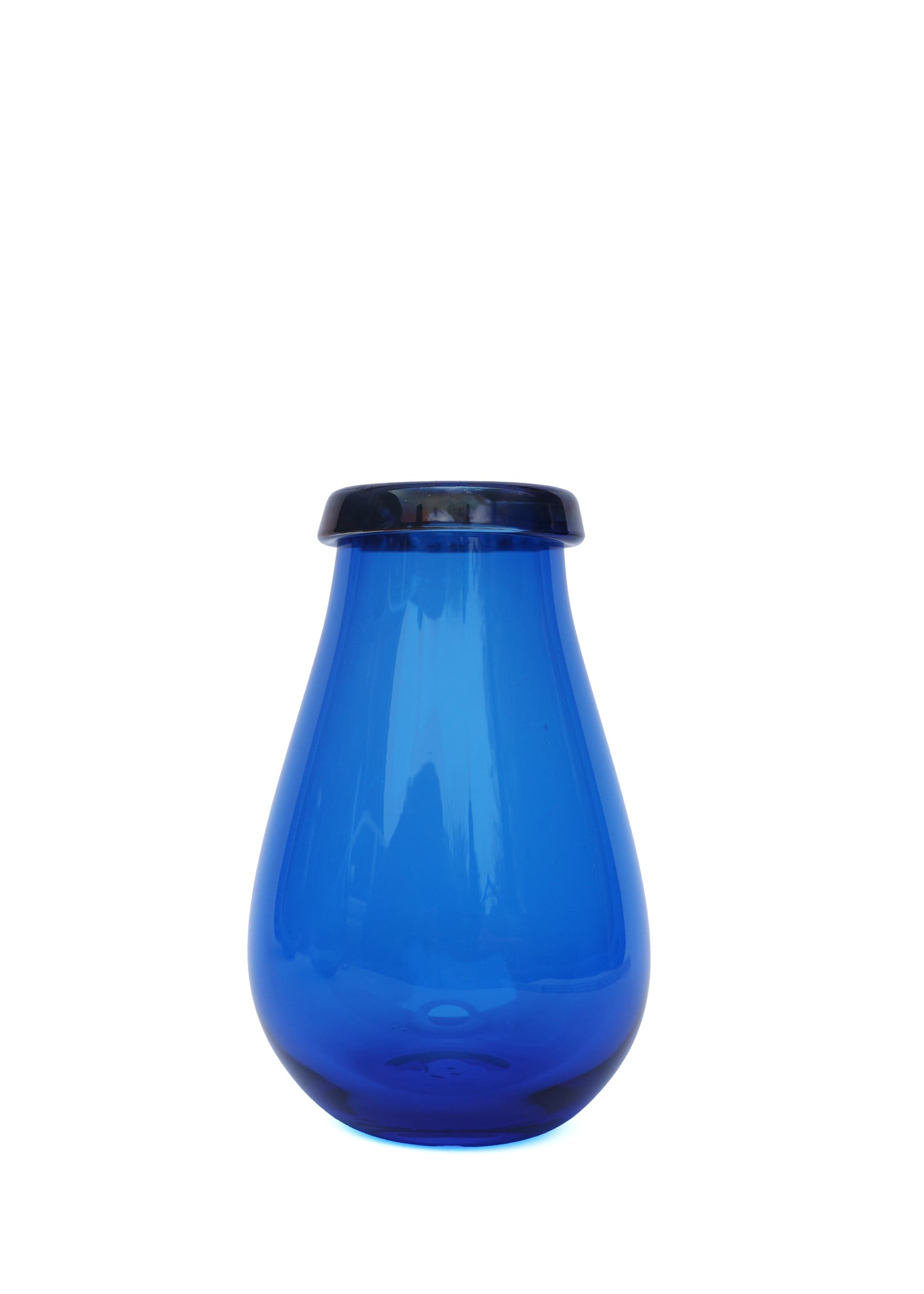 Ida Vase in Blue, medium size with a refined, clean shape and rich blue color, perfect for any modern space.
