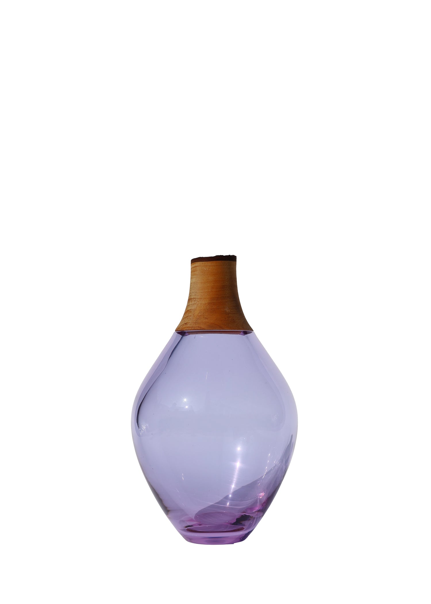 Matisse III Lavender Stacking Vessel, a contemporary design showcasing layered glass craftsmanship.