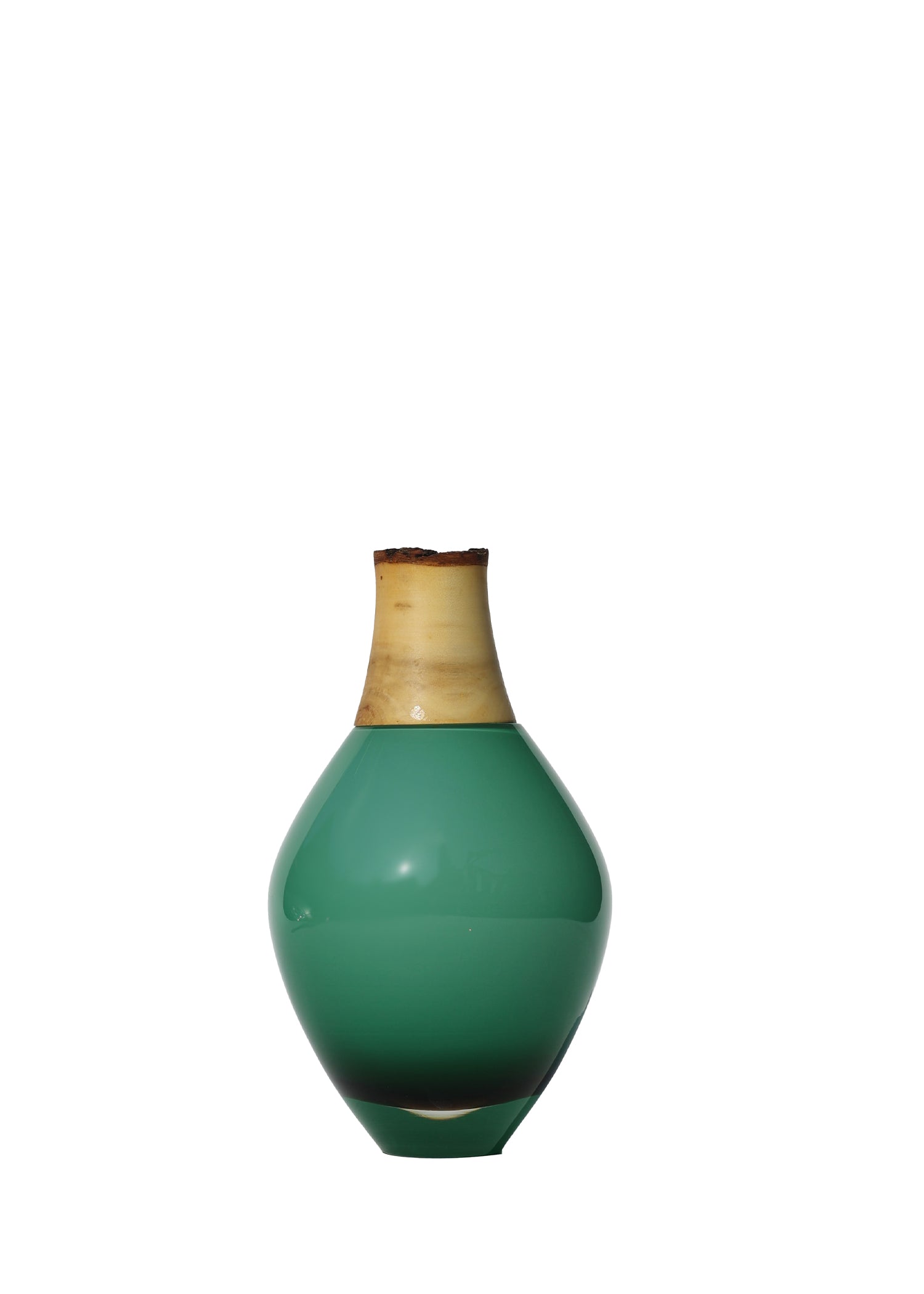 Matisse III Peppermint Stacking Vessel, a contemporary design showcasing layered glass craftsmanship.