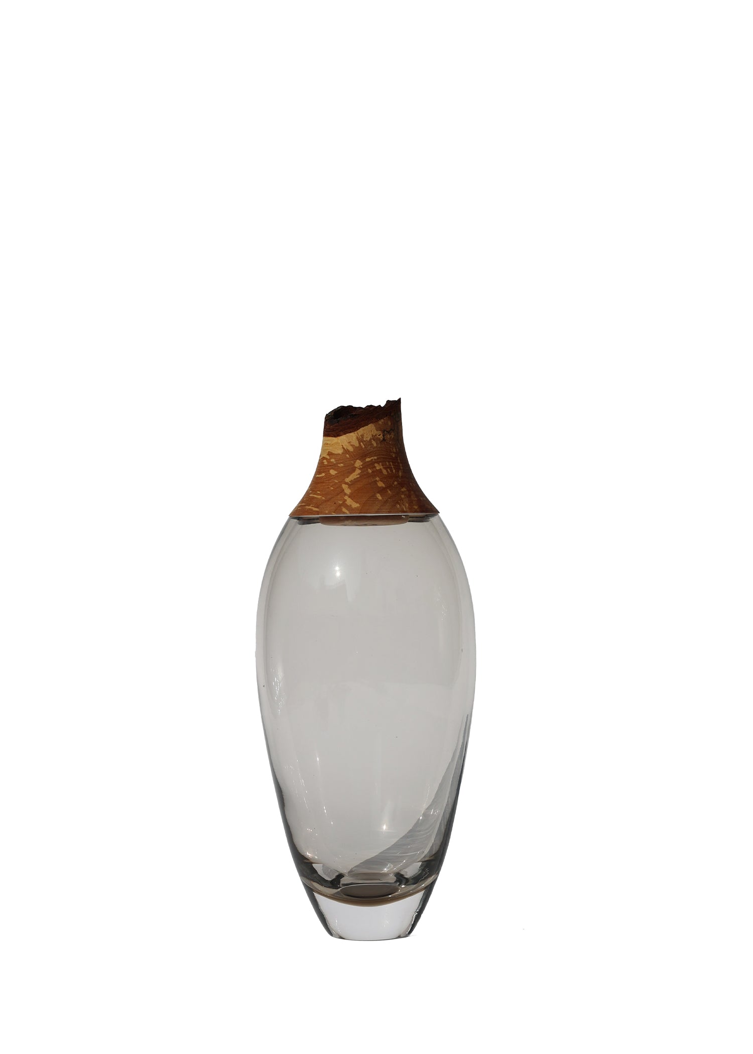 Matisse I Smoke Stacking Vessel showcasing a minimalist design in smoke color, emphasizing its refined craftsmanship and elegant form.