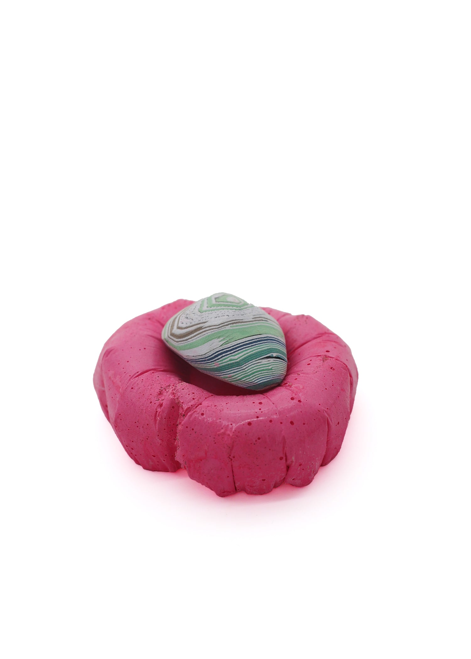 Paper Pebble in Pink, with a soft, delicate pink hue, offering a gentle and serene addition to any modern interior.