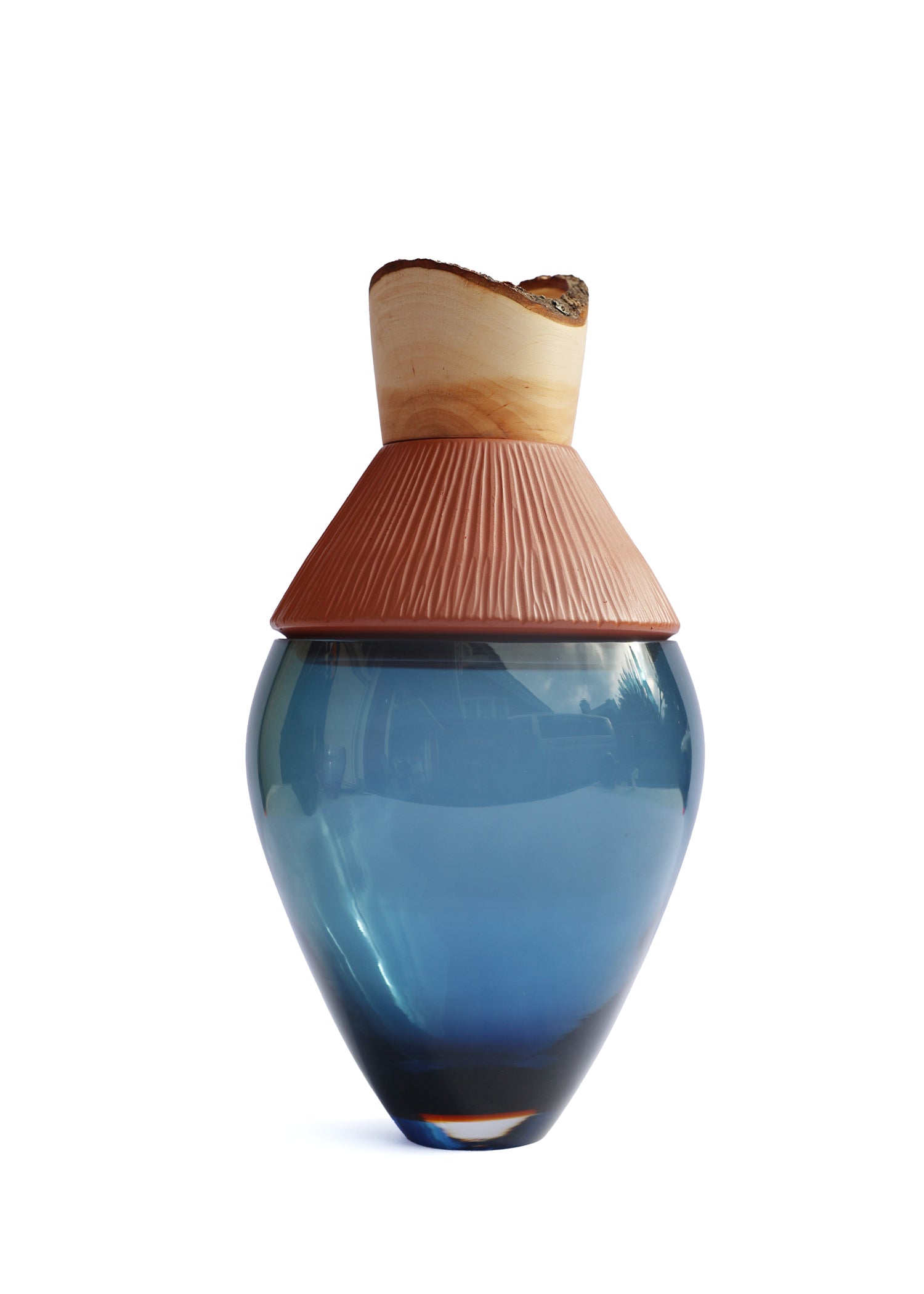 Eterna | Stacking Vessel in Glass, Ceramic & Wood