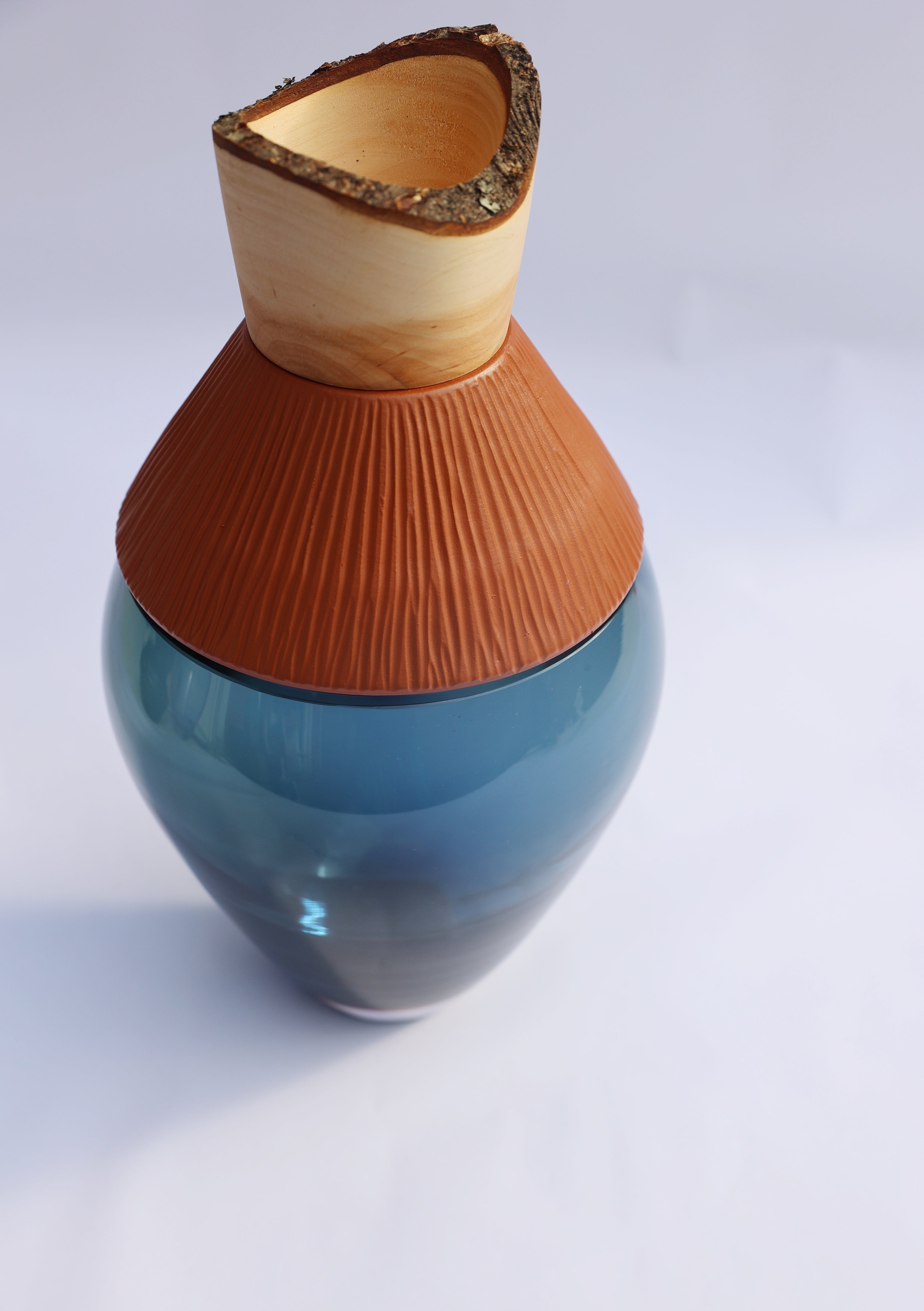 Eterna | Stacking Vessel in Glass, Ceramic & Wood