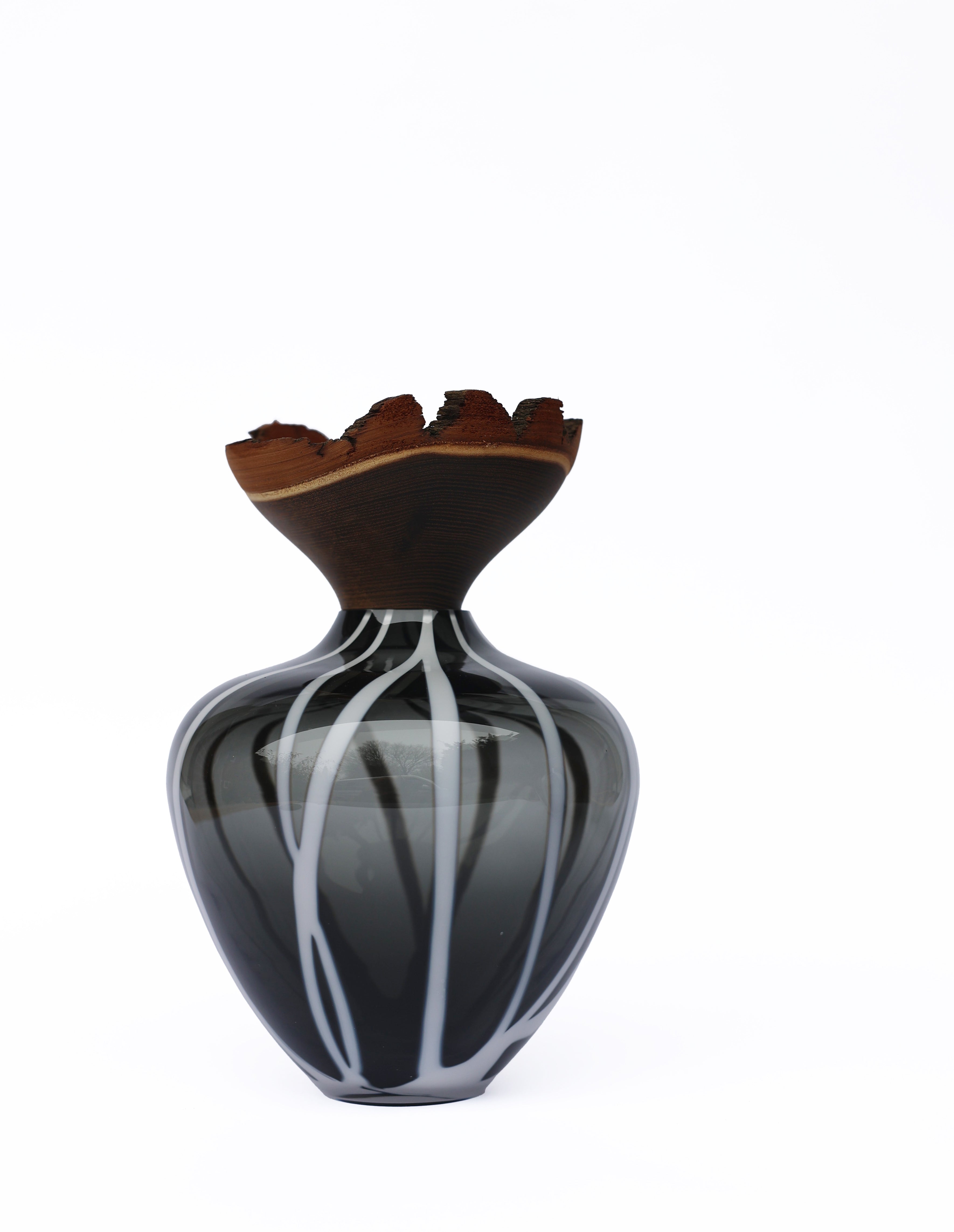 Baby Bloom | Stacking Vessel from Glass & Wood