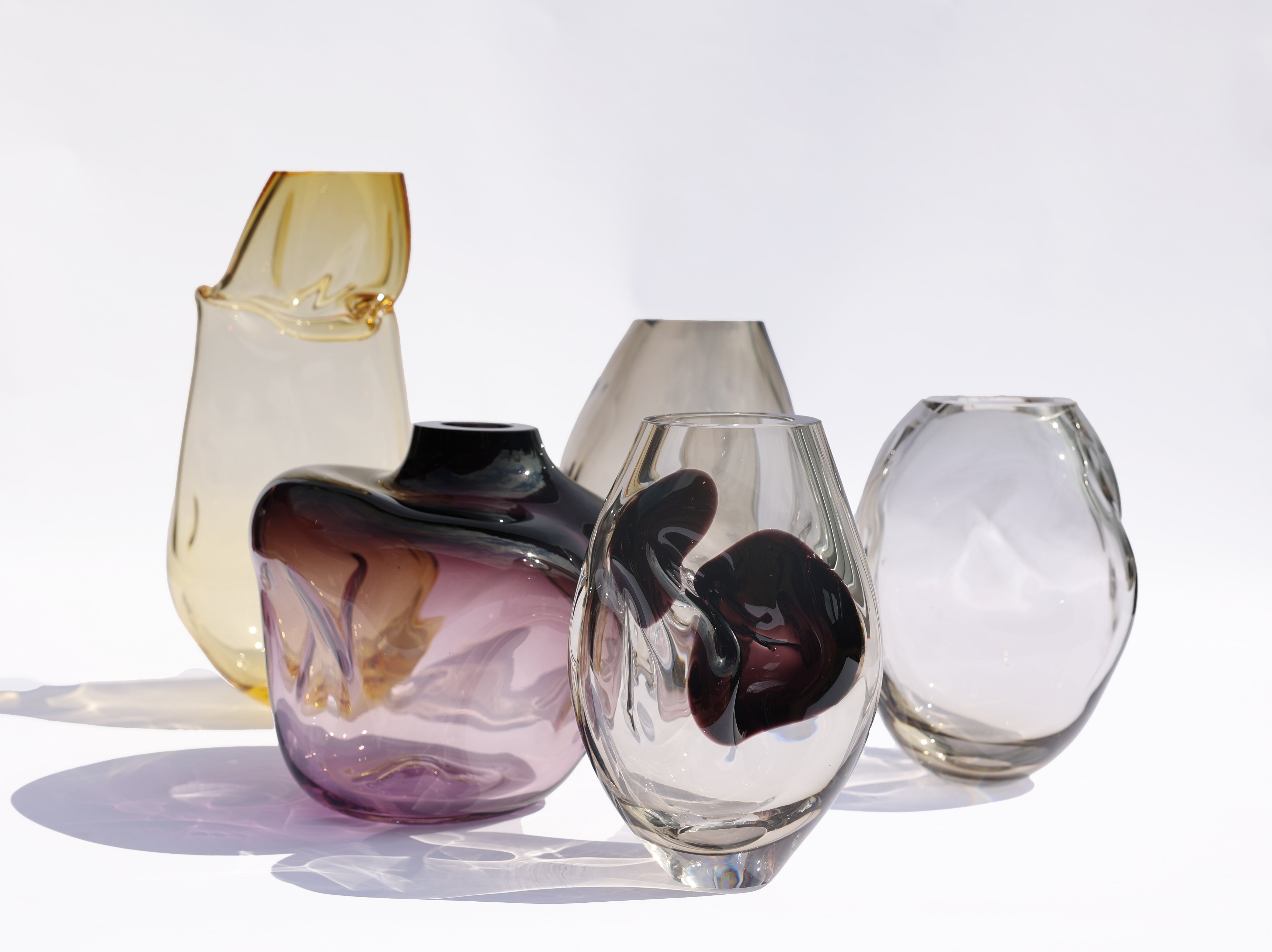 Veyra Glass Vase | Organic Blown Glass Vase